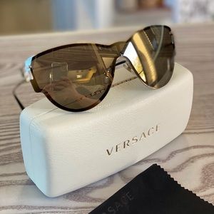 Womens Versace reflective gold sunglasses